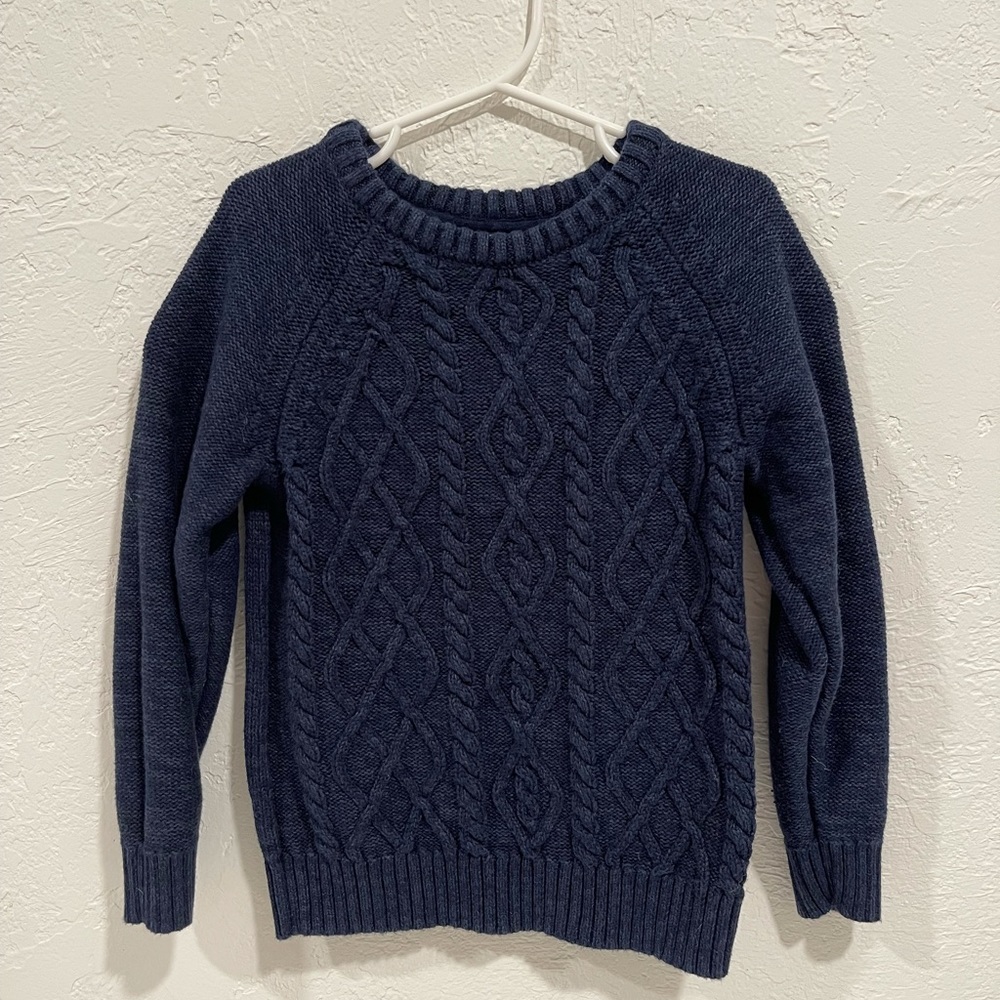 Navy cable knit sweater